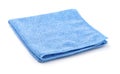 Blue folded microfiber cloth