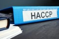 Folder with documents HACCP Hazard Analysis and Critical Control Points Royalty Free Stock Photo