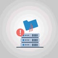 Blue Folder File Server Error Red Exclamation Mark Icon Royalty Free Stock Photo
