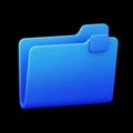 Blue folder icon Royalty Free Stock Photo