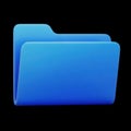 Blue folder icon Royalty Free Stock Photo