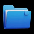 Blue folder icon Royalty Free Stock Photo