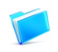 Blue folder icon Royalty Free Stock Photo