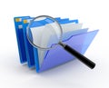 Blue folders. Royalty Free Stock Photo