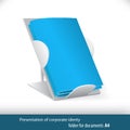 Blue folders for office and business