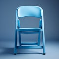 Edgy Political Commentary: Blue Folding Chair With Irony And Humor