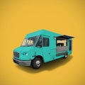 Blue food truck