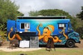 Blue Food Truck in Koloa, Kauai, Hawaii