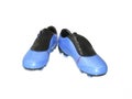 Blue football boots