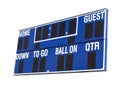 Blue Football Scoreboard Royalty Free Stock Photo