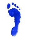 Blue Footprint Royalty Free Stock Photo