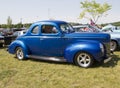 1940 Blue Ford Deluxe Car Side View Royalty Free Stock Photo