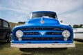 Blue 1953 Ford F-100 pickup truck