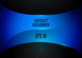 Blue form technology abstract and black background vector design