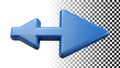 Blue forward arrow, direction and navigation icon vector design Generative AI