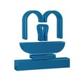 Blue Fountain icon isolated on transparent background.