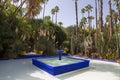 Blue fountain at Jardin Majorelle