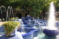 Blue Fountain in Subotica Royalty Free Stock Photo