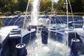 Blue Fountain in Subotica Royalty Free Stock Photo