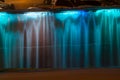 blue fountain water curtain Royalty Free Stock Photo