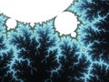 Blue fractal mandelbrot formula pattern Royalty Free Stock Photo