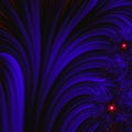 Blue fractal with pink star, beauty background