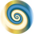 Blue fractal spiral