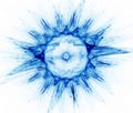 Blue Fractal Sun Royalty Free Stock Photo