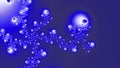 Blue Wave Fractal Swirl effect bubbles