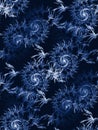 Blue fractals background