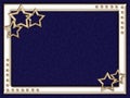 Blue frame with metal stars