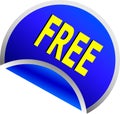 Blue free button Royalty Free Stock Photo