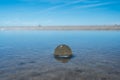 Blue freedom concept: The Crystal Ball reflecting water and sky in blue. Beautiful creative landscape photography