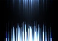 Blue frequency bar overlap in dark background