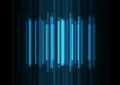 Blue frequency bar overlap in dark background