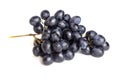 Blue fresh grapes isolated on white background Royalty Free Stock Photo