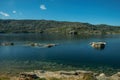 Blue fresh water at the Long Lake on highlands