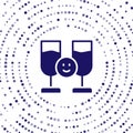 Blue Friends drinking alcohol icon isolated on white background. Abstract circle random dots. Vector Royalty Free Stock Photo