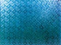 Blue Frosted glass embossed