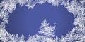 Blue frosted window. Eps8. CMYK. Organized by layers. Gradients used. vector frosty background. christmas background for