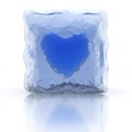 Blue frozen heart