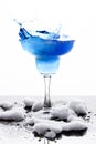 Blue Frozen Iceberg Margarita Splash Royalty Free Stock Photo