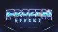 Blue Frozen Text Style with 3D Effect