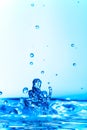 Blue frozen water splash Royalty Free Stock Photo