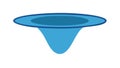 Blue Funnel Filter Icon for Data Flow System Processing, vector design Generative AI Royalty Free Stock Photo