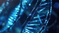 blue future DNA helix , The Concept molecular biology and biotechnology, Deoxyribonucleic acid genomes , Generative AI