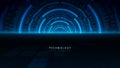 Blue futuristic interface technology abstract vector background,copy space cyberspace technology background design,virtual reality Royalty Free Stock Photo