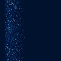 Blue Galaxy Graphic Starry Banner. Silver Falling
