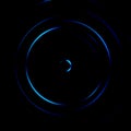 Blue galaxy spiral with circle signal, abstract background Royalty Free Stock Photo