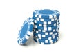 Blue gambling Royalty Free Stock Photo